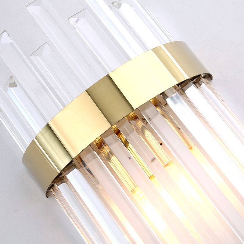 Crystal Geometry Shape Wall Lights Modern Style 2 Light Wall Sconce for Bedside