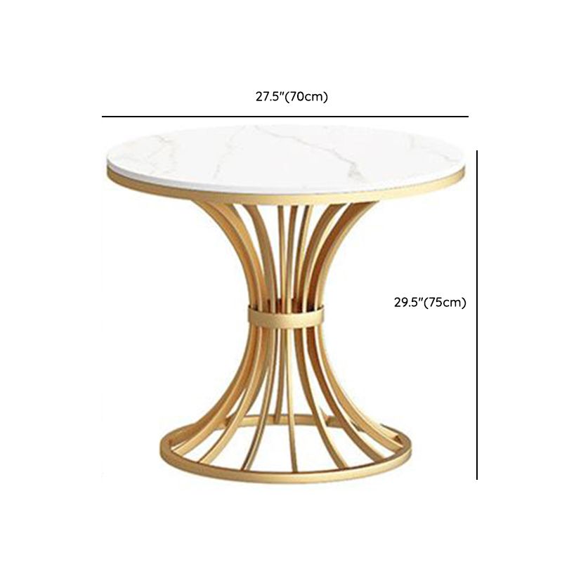 Glam Faux Marble Dinette Set for Home 1/4 Pieces Glossy White Dining Table Set