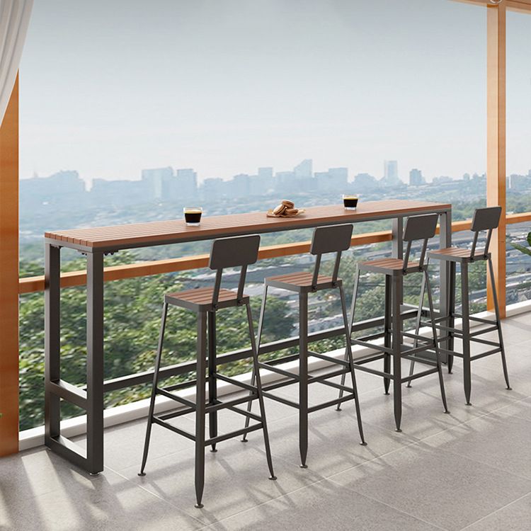 Contemporary Bar Stool Armless Barstool with Black Metal Legs