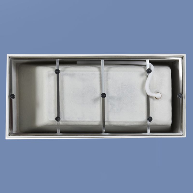 Rectangle Modern White Acrylic Bathtub Back to Wall with Drain Bath Tub