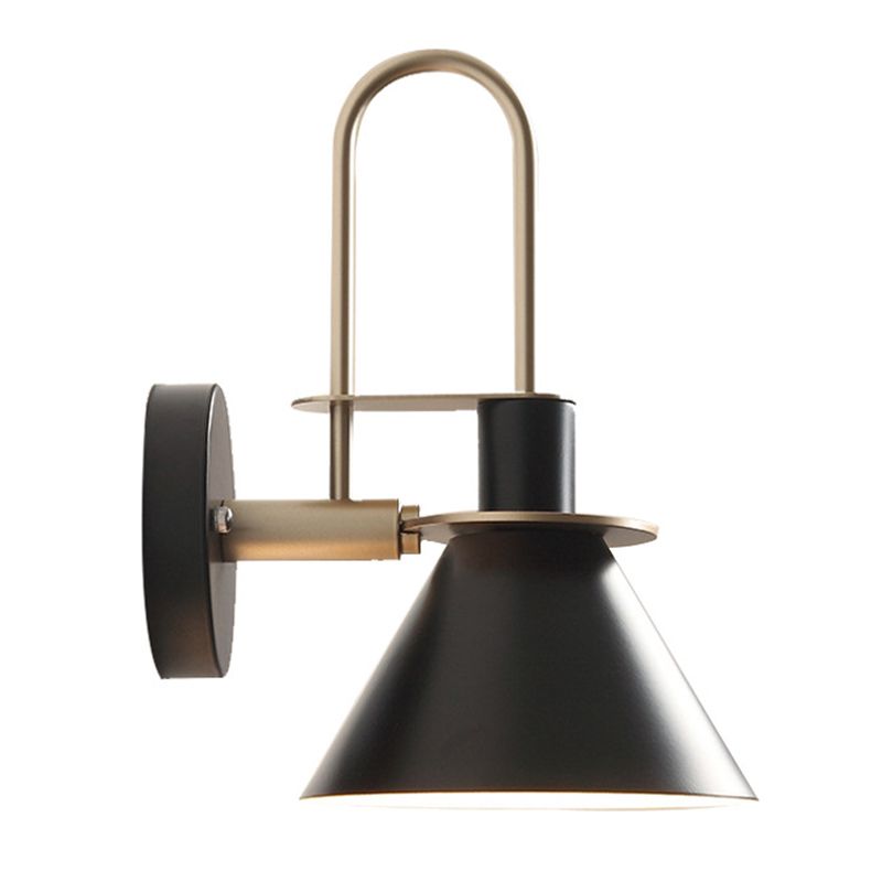 Metal Cone Shape Sconce Light Modern-Style 1 Light Wall Light Fixtures