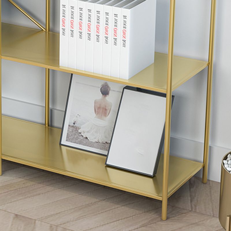 Industrial Metal Rectangle Bookcase Open Back Storage Bookshelf