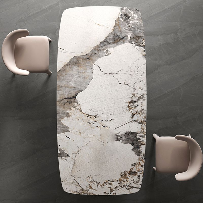 Modern Style Sintered Stone Dining Table Set Rectangle 1/2/3/4/7 Pieces Dining Set