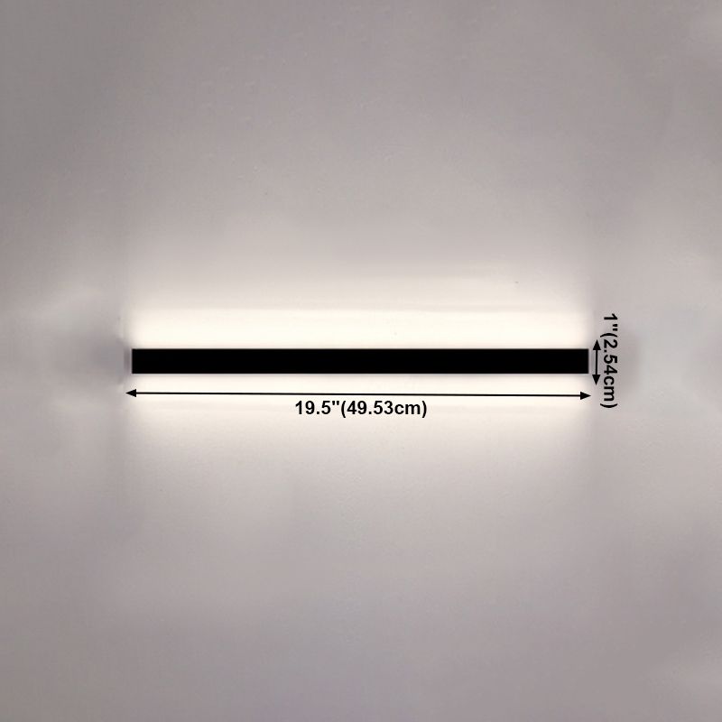 Estilo moderno Luces de apliques de pared lineal Metal 1 Ideas de iluminación de pared de luz