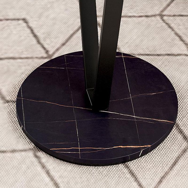 23.6" Tall Modernistic Round Side End Table Metal X-base End Table