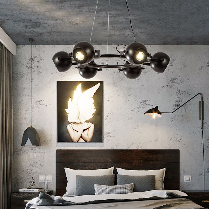 Industrial Wheel Hanging Ceiling Lights Metal Pendant Chandelier for Living Room