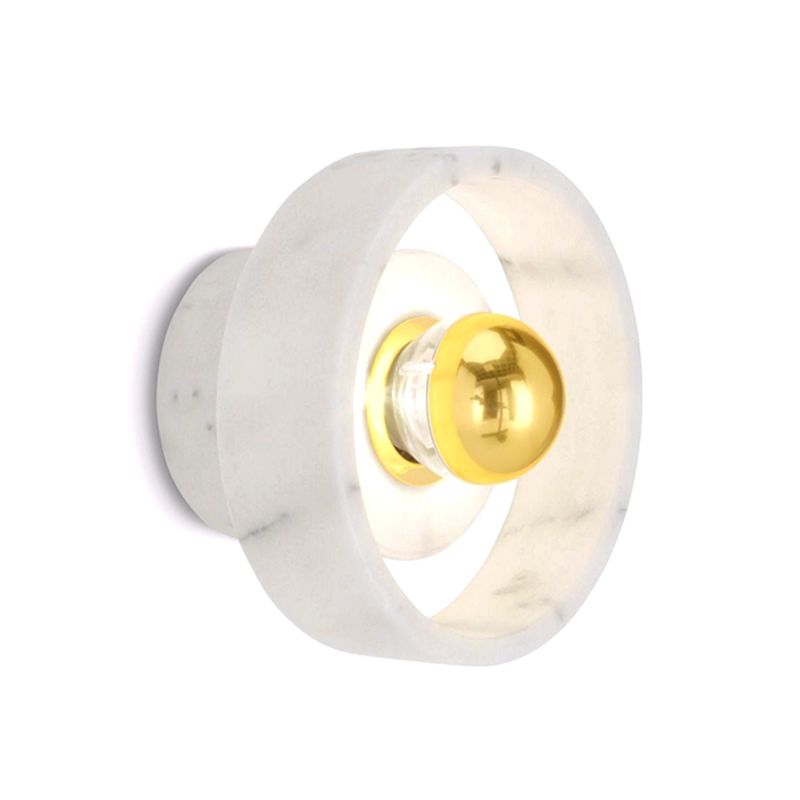 Bowl Wall Light Fixture Modern 1-Light White Wall Mounted Lamp for Restaurant