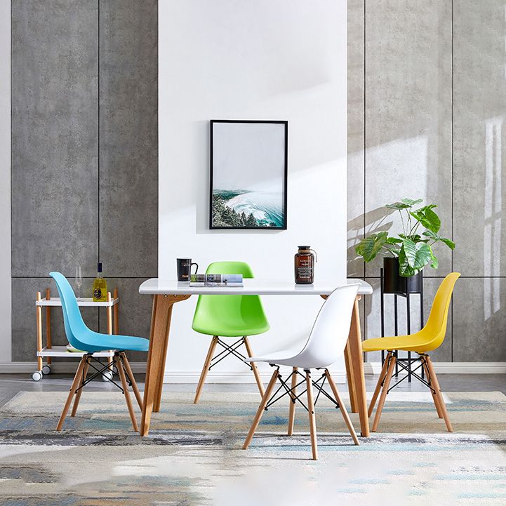 Hedendaagse stijl Beech Wood stoel Solid Back Side Kitchen Dining Stoelen