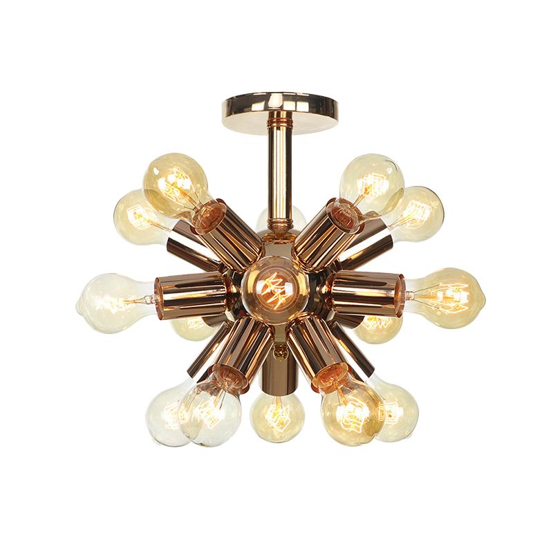 Chroom/gouden Sputnik semi-inbouw vintage ijzer 6/9/12 lichten restaurant verzonken plafondlamp armatuur