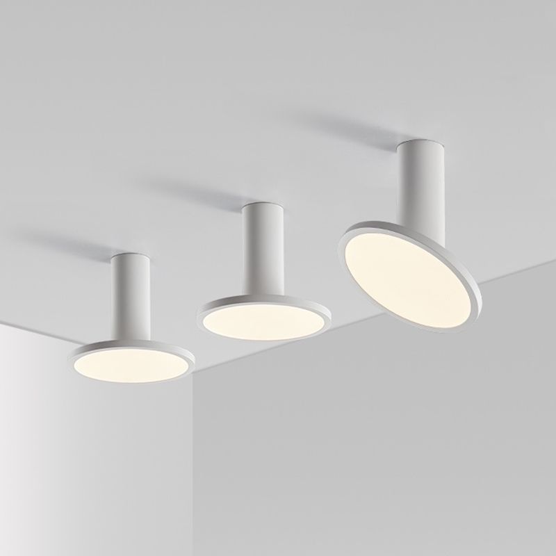 Plafondinbouwlamp met buizen, Scandinavische metalen hal LED-downlight met ronde acrylkap