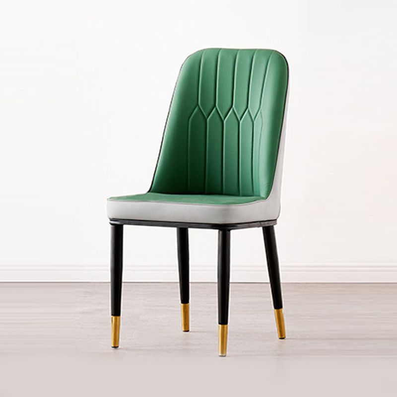 Nordic Style Metal Dining Accent Chair Dining Room Armless Dining Chairs