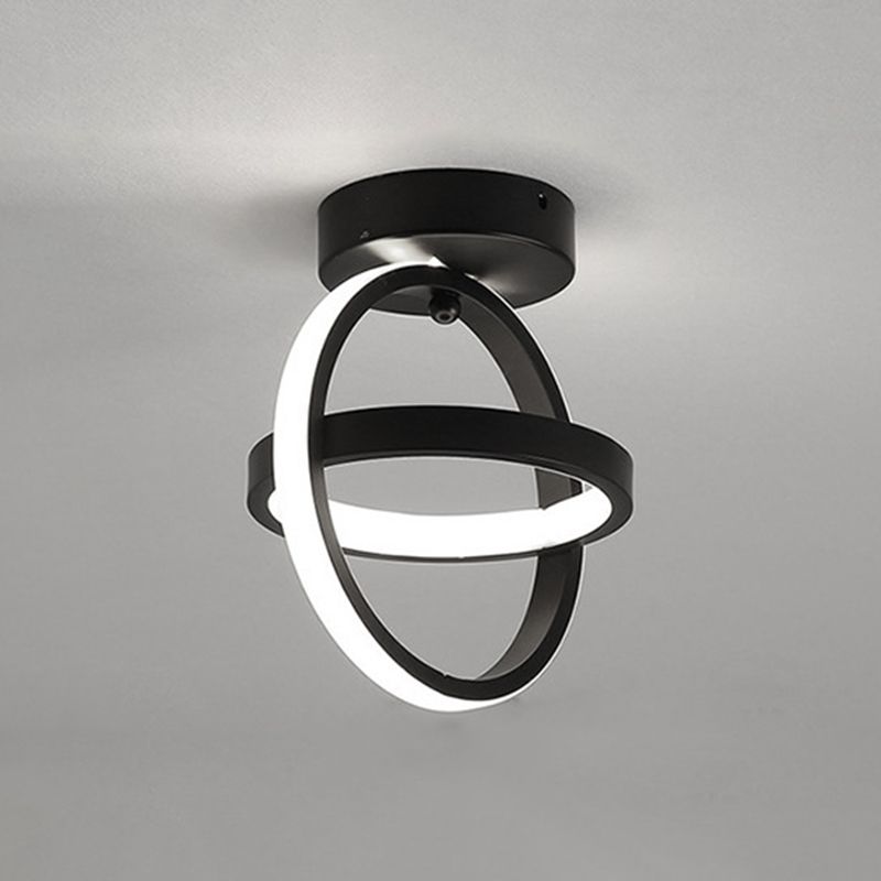Accesorio de iluminación de techo de montaje empotrado de estilo moderno con pantalla geométrica de 2 luces