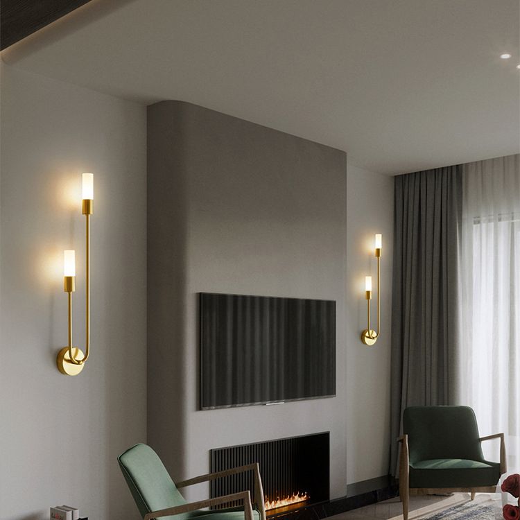 Nordic Minimalist LED Wall Sconce Light 2 Lights Up Lighting Wall Lamp for Bedroom