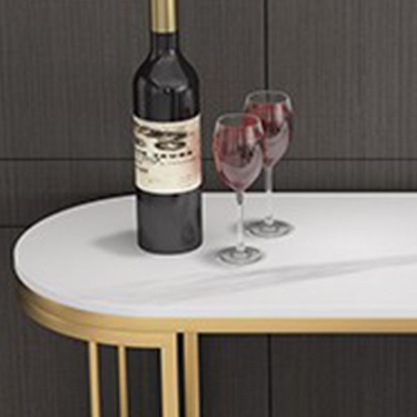 Double Storage Base Bar Dining Table Modern Oval Bar Dining Table