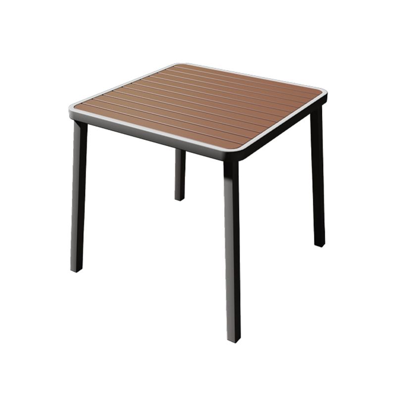 Outdoor Contemporary Coffee Table Metal Frame Rectangle Dining Table