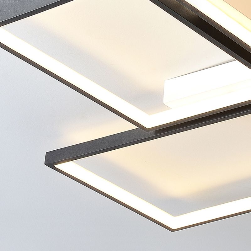 Rechthoek Flush Mount Plafond Licht Hedendaagse Acryl Plafond Mount Light Armatuur voor Woonkamer