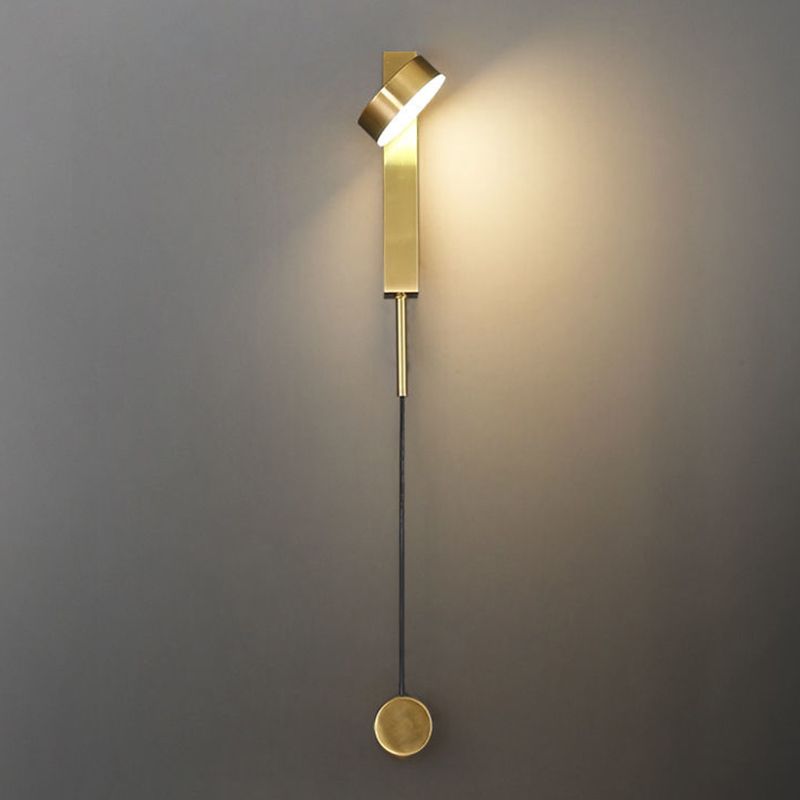 Modern Simple Metal Wall Light Circle Shape Rotatable Wall Lamp for Living Room
