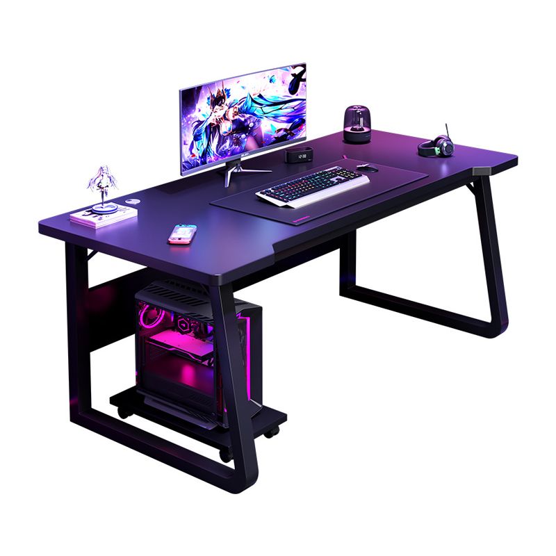 Contemporary Wooden Computer Desk Sled Base 23.62-inch Wide Gaming Desk