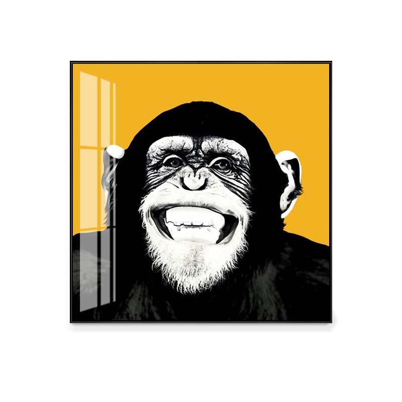 Canvas Textured Wall Decor Kids Style Intelligent Chimpanzee Painting, Multiple Sizes