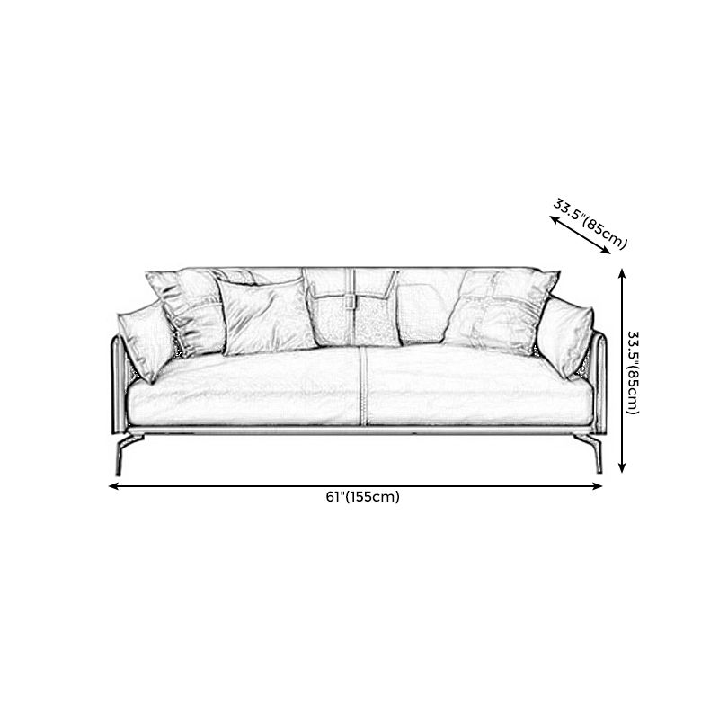 Living Room Contemporary Pillow Top Arm Standard Pillows Sofa Chaise