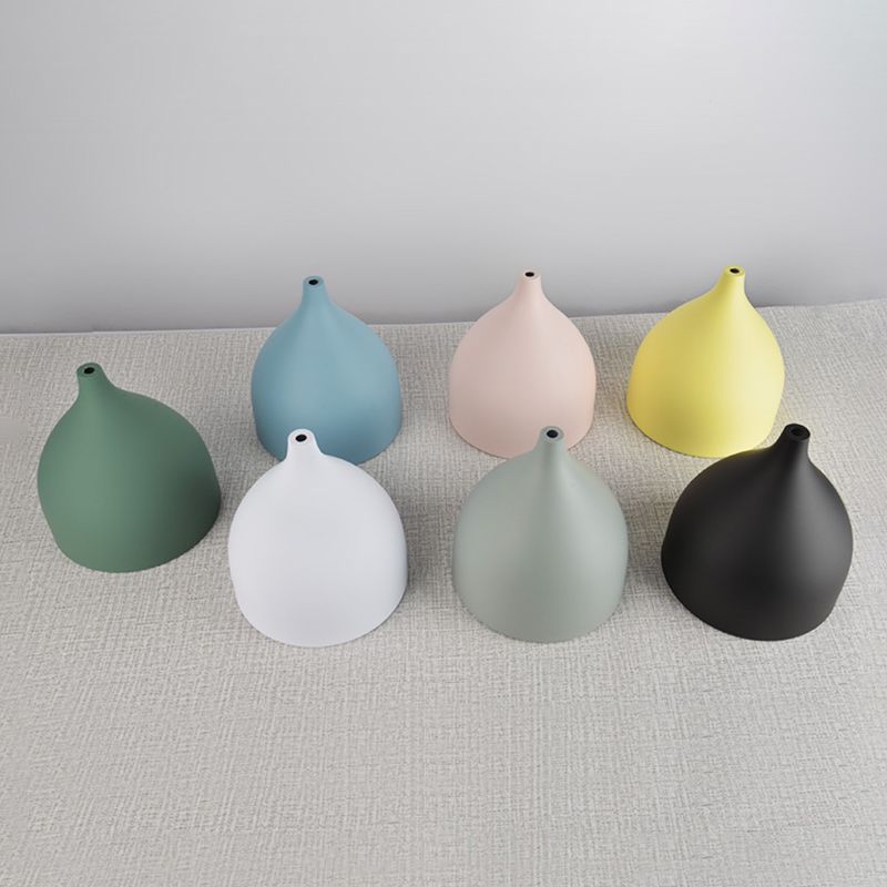 Metal Bowl Shape Hanging Lights Modern Macaron Style 1-Light Pendant Light for Bar