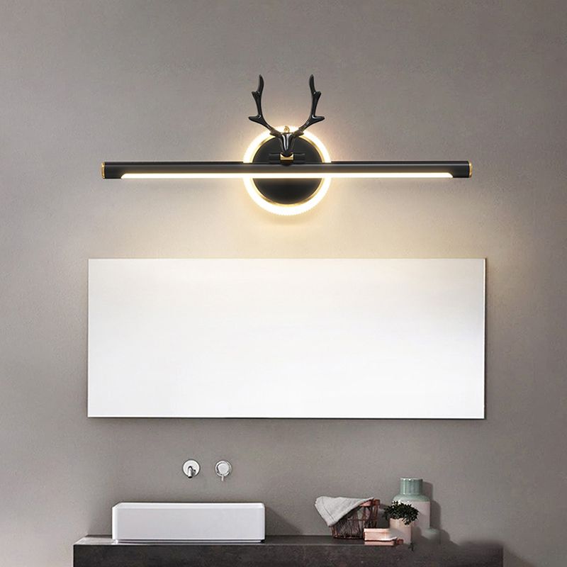 Metal Linear Shape Vanity Light Modern Style 1-Light Vanity Light Fixture