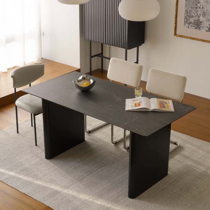 Modern Style Dining Sintered Stone Table Dining Rectangle Table for Home Use