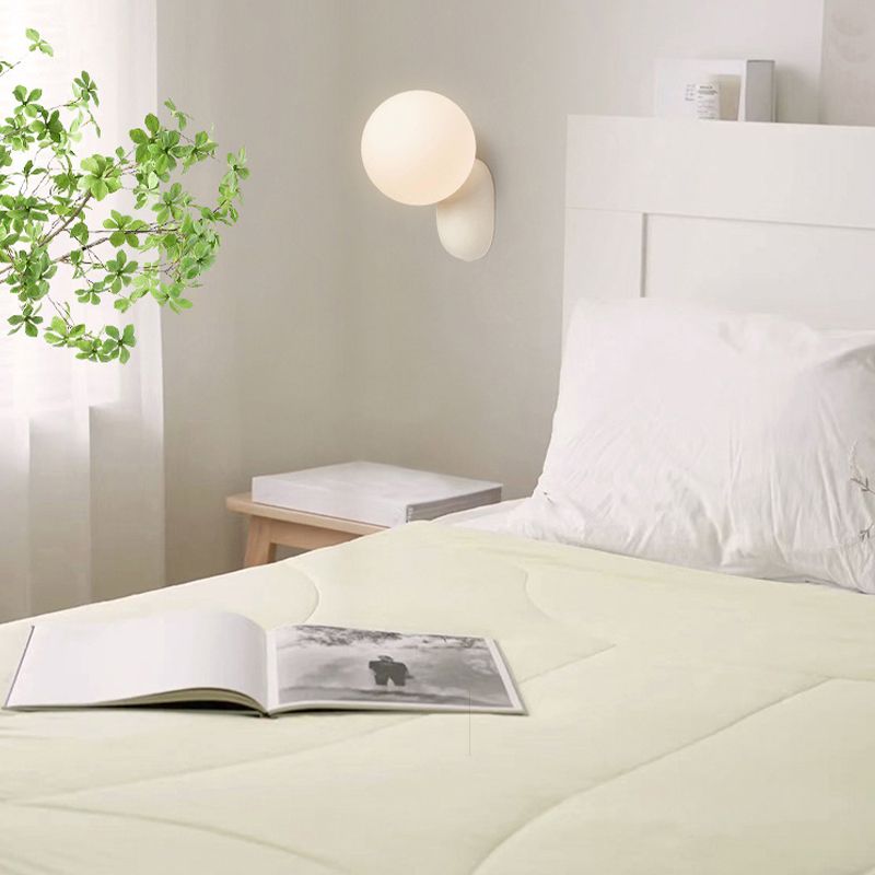 Contemporary Minimalist Wall Light Fixture with PE Shade for Sitting Room