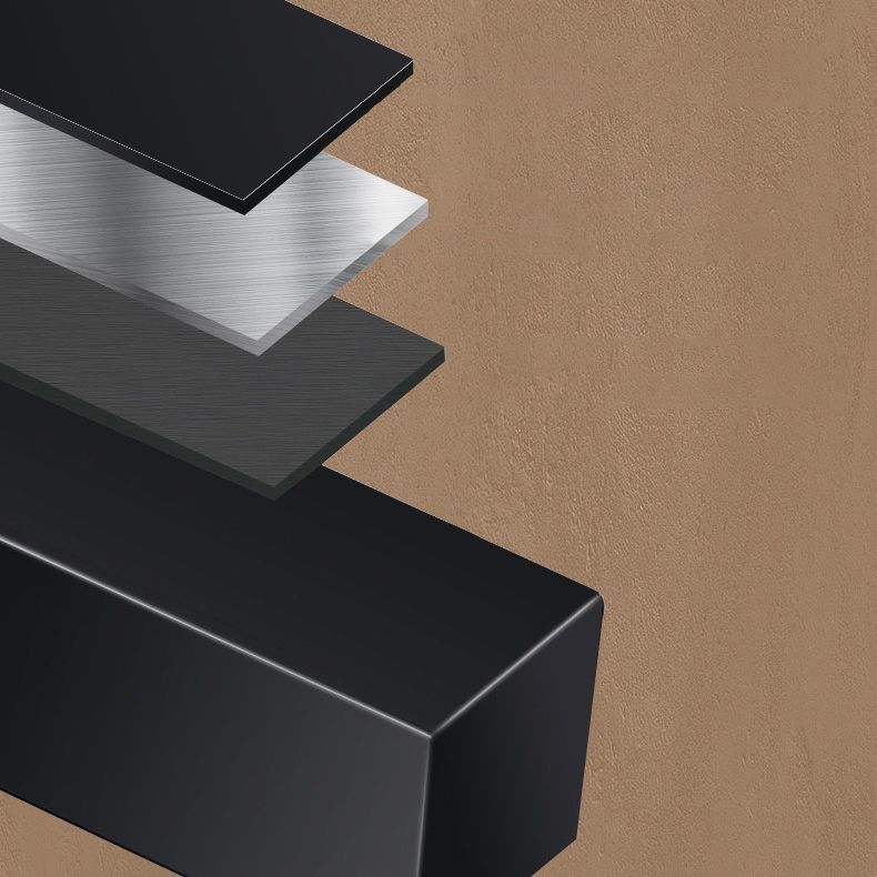 Modern Style Bookshelf Black Metal Frame Bookcase for Office