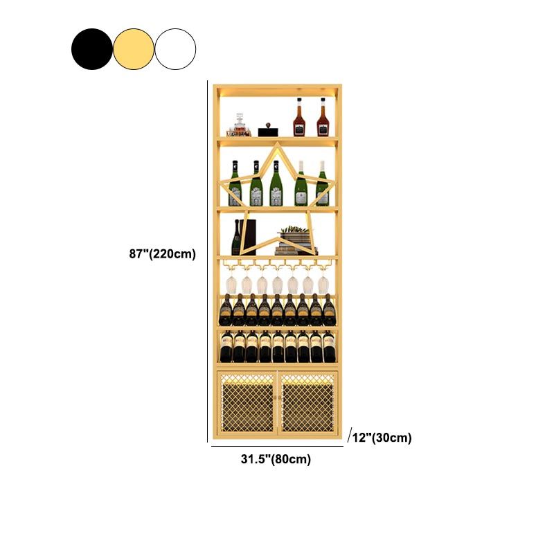Gold Metal Wine Rack Bottle Freestanding with Shelf Wine Bottle Rack