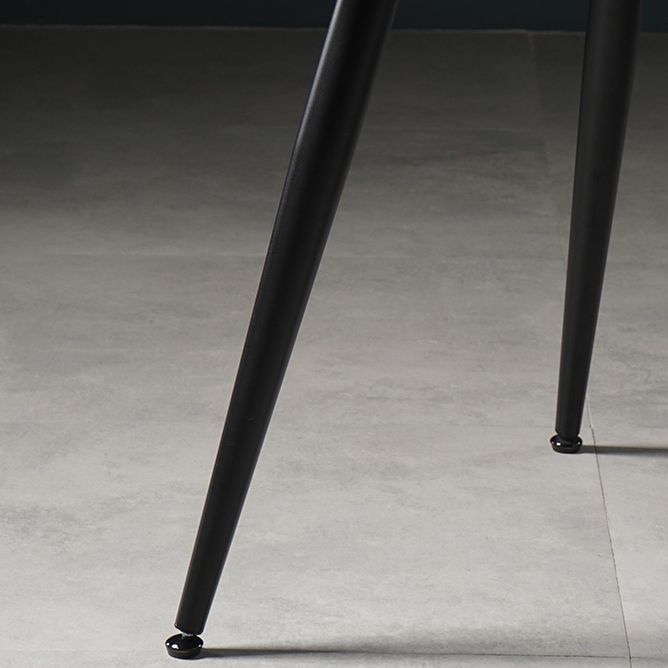 Mesa de comedor de estilo industrial Mesa de comedor marrón 4 patas con marco negro
