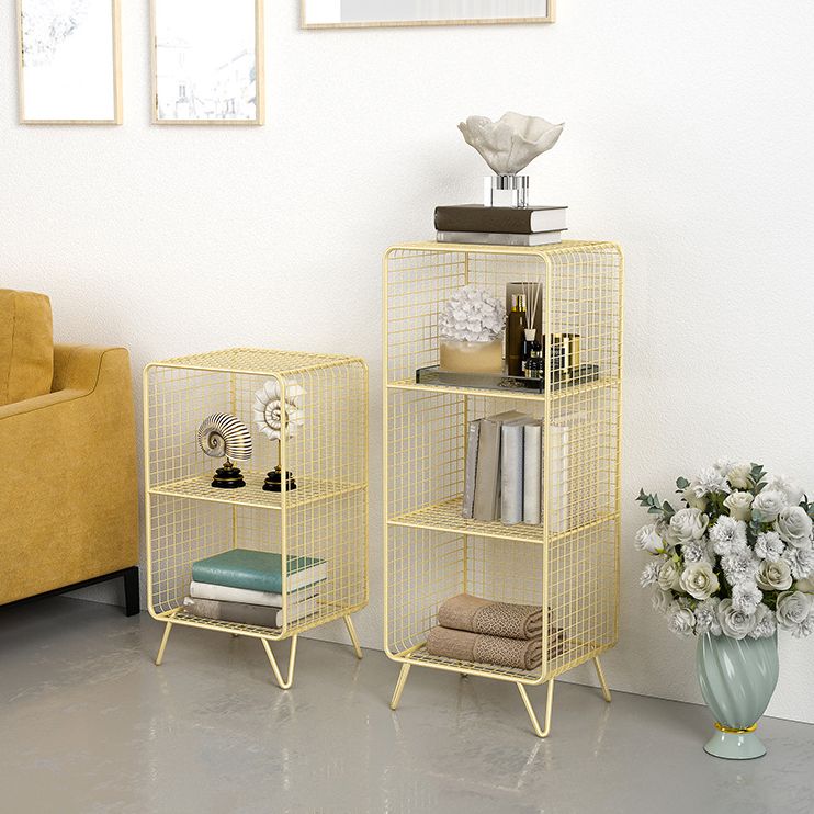 Modern Style Standard Bookcase Metal Closed Back Bookshelf for Home