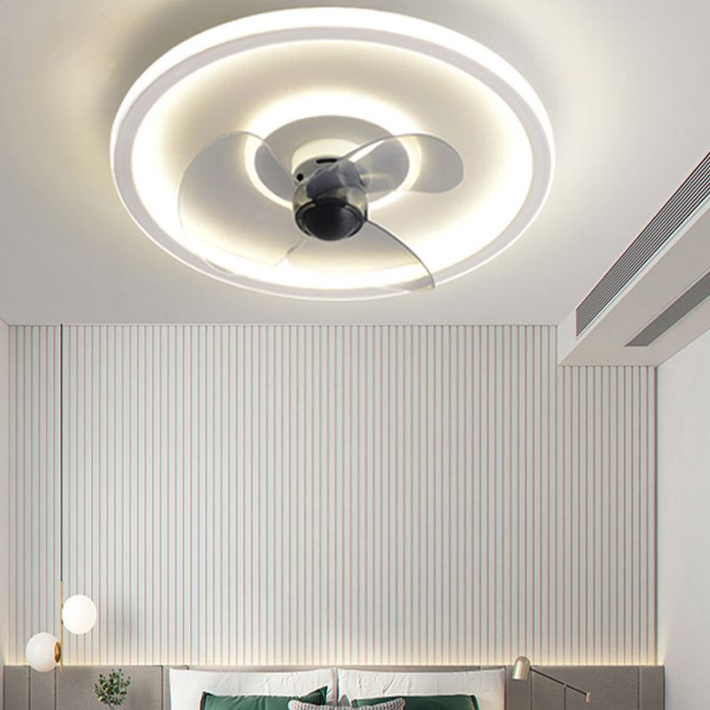 Cena circolare a ventola del soffitto Light Metal Minimalist LED Montano Accensione del soffitto