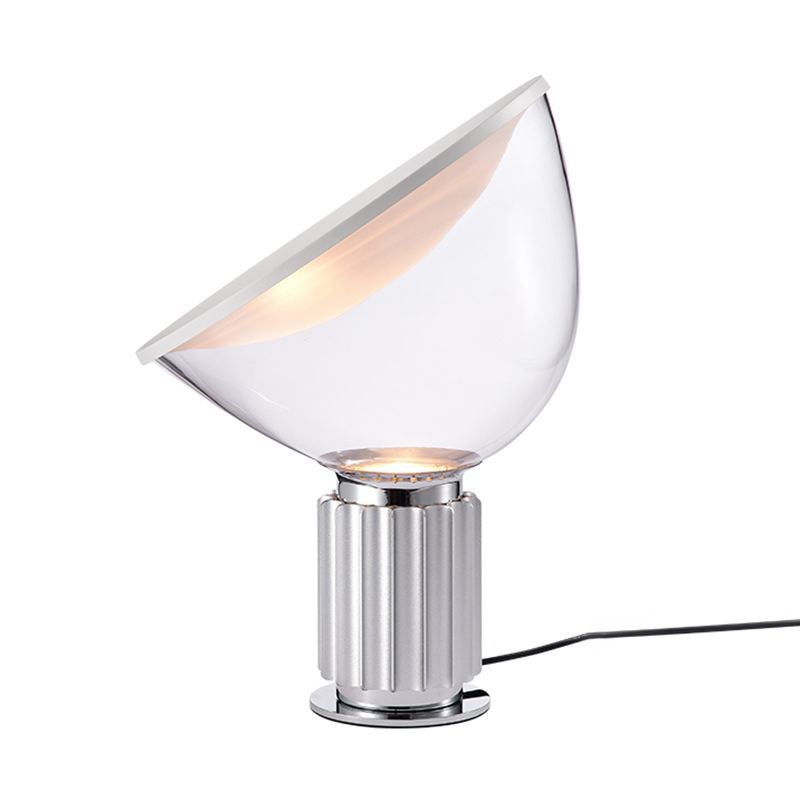 Contemporary Simple Nightstand Lamps Glass Shade Table Lamp for Bedroom Living Room