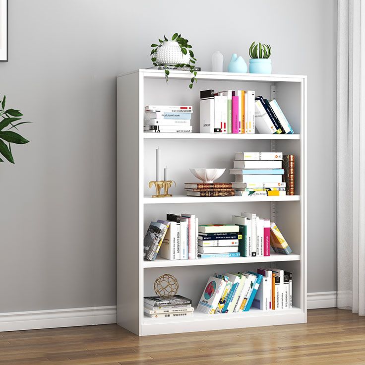 Metal Closed Back Bookshelf Modern Standard Storage Bookcase