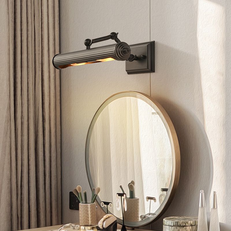 Solid Brass Bath Bar Post Modern 2 - Light Bathroom Vanity Lighting in Black / Gold