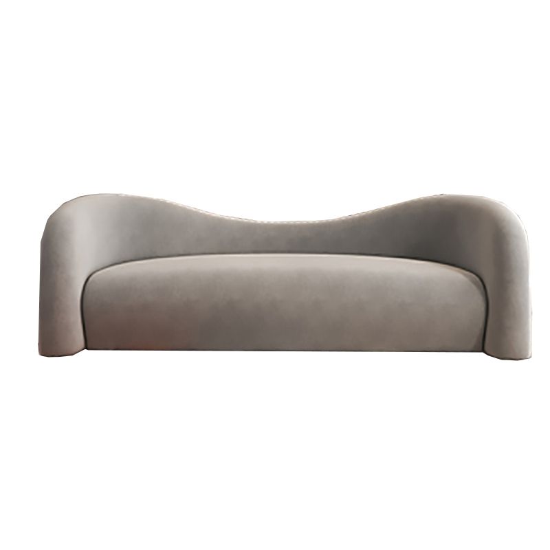Contemporary Curved Sofa Sloped Arm Sofa with Tight Back for Living Room