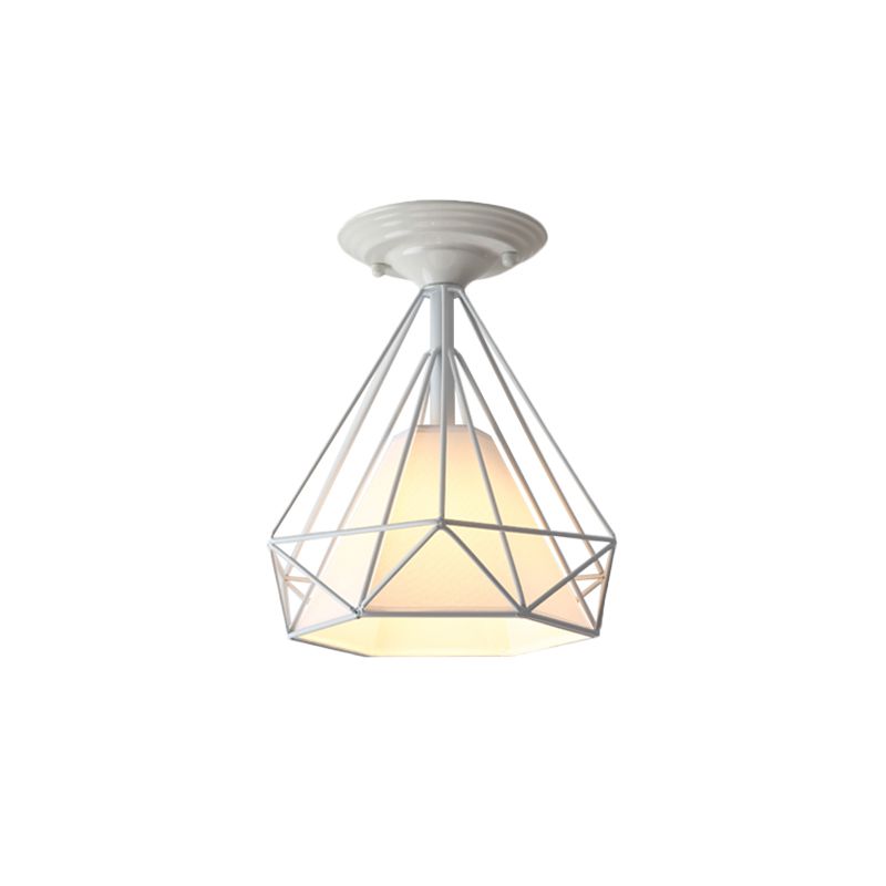 Fil de diamant moderne Ceiling Lamp 1 Light Iron Glass Ceiling Mount Light for Corridor Room
