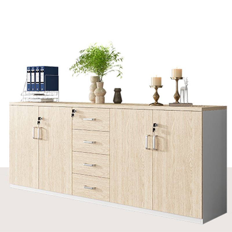 Nordic Storage Filing Cabinet Wooden Frame Locking Filing Cabinet