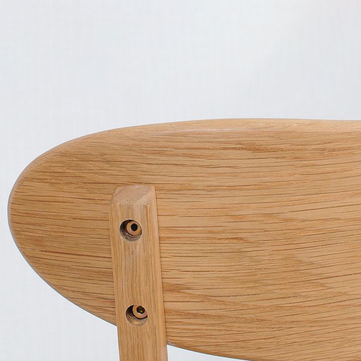Sedia da pranzo contemporanea sedia senza bracciole opaco in legno massiccio sedia