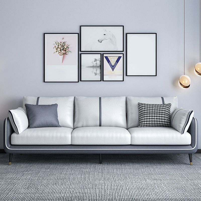 Stationäre Färbung resistent 3 Sitzer Wohnzimmer Standardsofa mit mehreren Kissen
