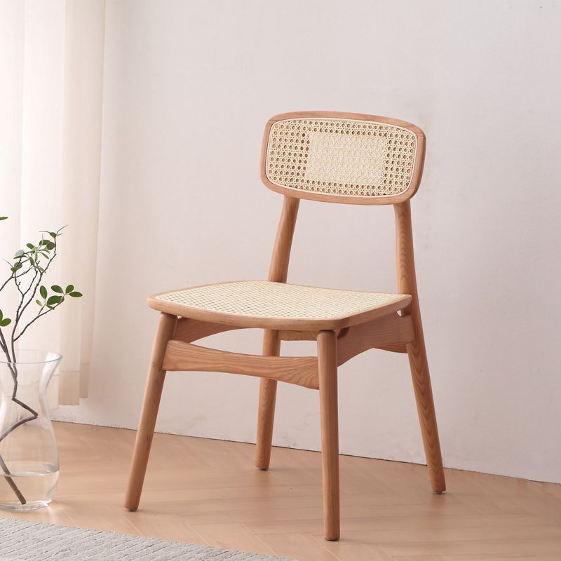 Contemporary Wood Kitchen Dining Side Chair Open Back Dining Side Chair