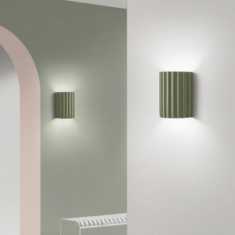 Nordic Resin Wall Light Colorful Cylinder 2 Lights Wall Sconce for Living Room