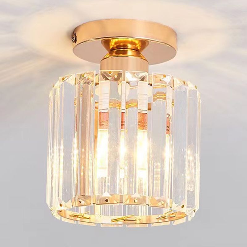Nordic Crystal Ceiling Light Simple Flush Mount Light Fixture for Bedroom