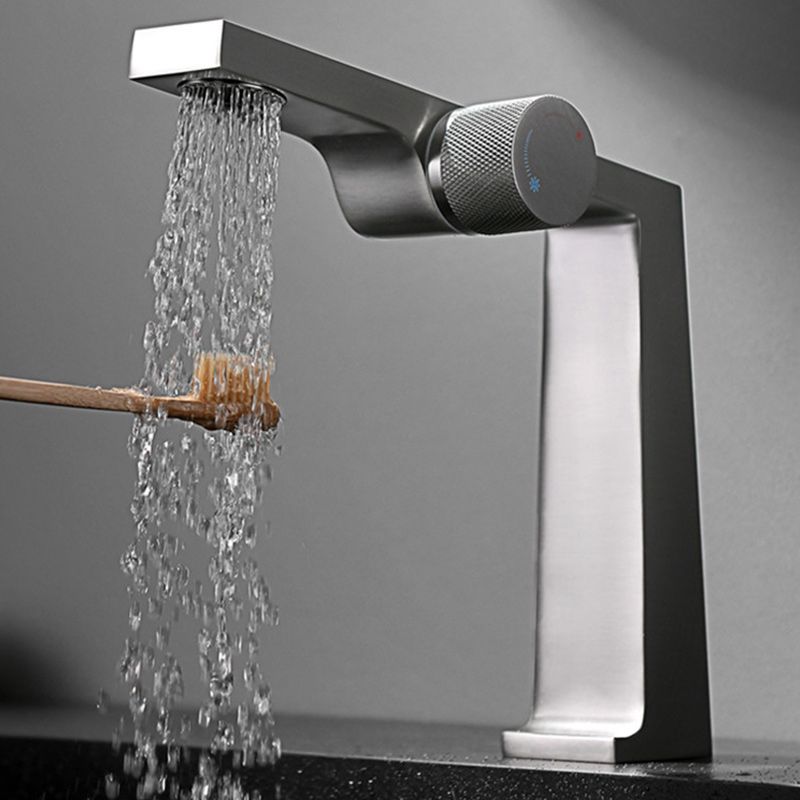 Contemporary Vessel Sink Bathroom Faucet Knob Handle Low Arc Vessel Sink Faucet