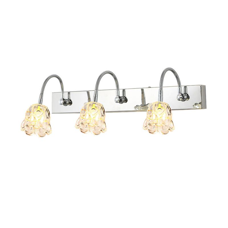 Metal Geometric Bath Light Contemporary Style Multi Lights Vanity Sconce