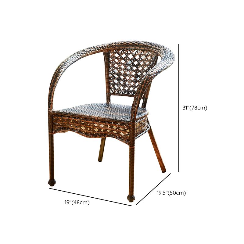 Boho Style Bistro Set 3 Pcs Glass Top Bistro Set for Balcony