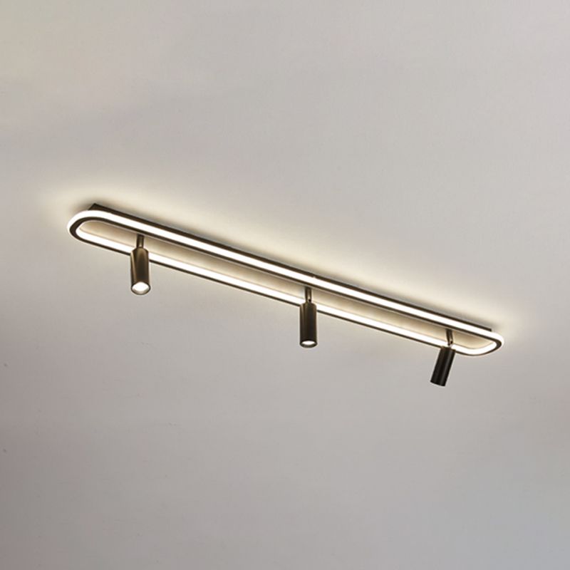 Plafonnier LED sur Rail en forme de géométrie, montage encastré en fer, Style moderne et Simple, pour salle à manger