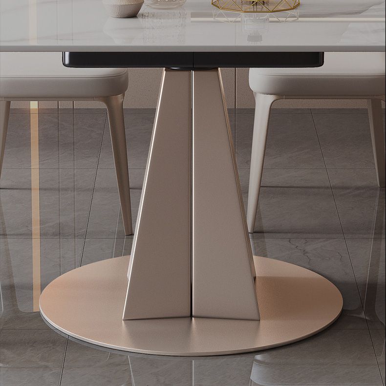 Modern Stone Round Dining Table Pedestal Table for Dining Room