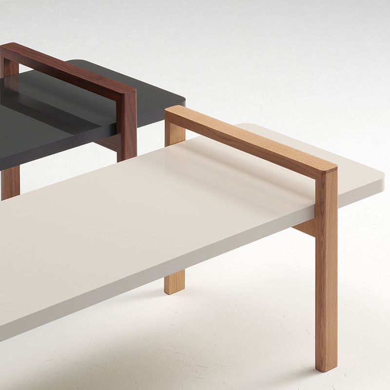 Contemporary Coffee Cocktail Table Solid Wood Coffee End Table